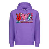 Purple peace love phlebotomy Premium Hoodie - Artiststas
