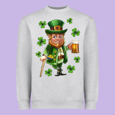 St Patricks Elf Heavyweight Sweatshirt Designed By Neo Western