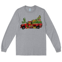 Heather Grey christmas truck Long Sleeve Tee - JahusDesignShop