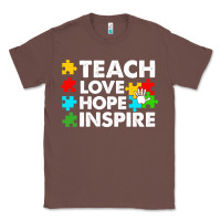 Chestnut Teach Love Hope Inspire Classic Tee - CowhideDigitalArt