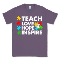 Lavender Teach Love Hope Inspire Classic Tee - CowhideDigitalArt