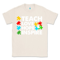 Natural Teach Love Hope Inspire Classic Tee - CowhideDigitalArt