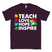 Plum Teach Love Hope Inspire Classic Tee - CowhideDigitalArt