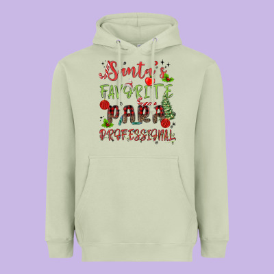 Santa's Favorite Para Professional Heavyweight Hoodie Designed By Maliassmallbusiness