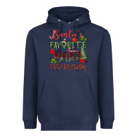 Navy santa's favorite para professional Heavyweight Hoodie - MaliasSmallBusiness