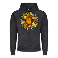 Vintage Black pineapple sunflower Vintage Hoodie - Zillion Design Studio