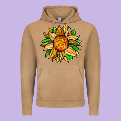 Pineapple Sunflower Vintage Hoodie Designed By Zillion Design Studio