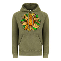 Vintage Olive pineapple sunflower Vintage Hoodie - Zillion Design Studio