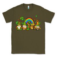 Army Green st patricks gnomes with rainbow Classic Tee - AdoDesignShop