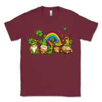 Burgundy st patricks gnomes with rainbow Classic Tee - AdoDesignShop