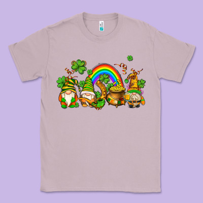 St Patricks Gnomes With Rainbow Classic Tee Designed By Adodesignshop