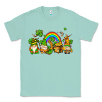 Seafoam st patricks gnomes with rainbow Classic Tee - AdoDesignShop