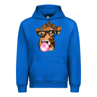 Cobalt Cow Lick with Leopard Bandana Urban Hoodie - texasbilliewilder