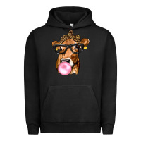 Pigment Black Cow Lick with Leopard Bandana Urban Hoodie - texasbilliewilder