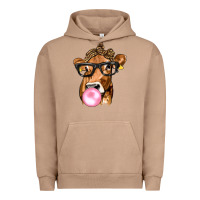 Pigment Burro Cow Lick with Leopard Bandana Urban Hoodie - texasbilliewilder