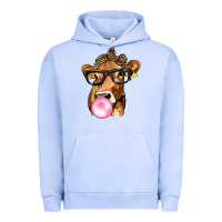 Pigment Grape Ice Cow Lick with Leopard Bandana Urban Hoodie - texasbilliewilder