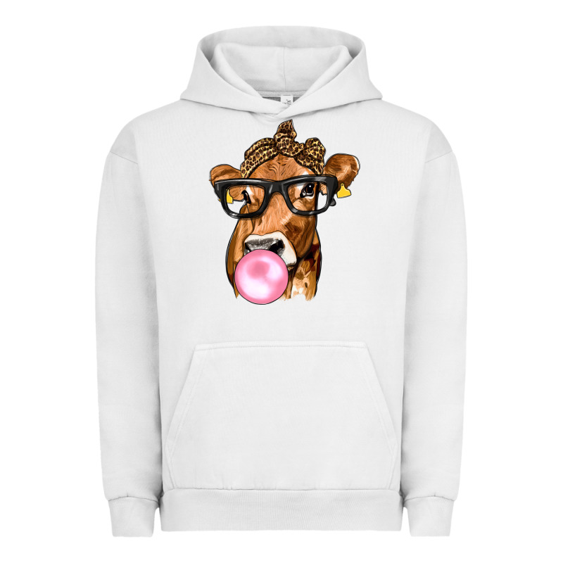 Cow Lick With Leopard Bandana Urban Hoodie by texasbilliewilder | Teevron