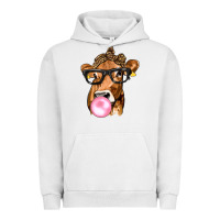 Pigment Lunar Rock Cow Lick with Leopard Bandana Urban Hoodie - texasbilliewilder