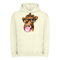 Pigment Pistachio Cow Lick with Leopard Bandana Urban Hoodie - texasbilliewilder