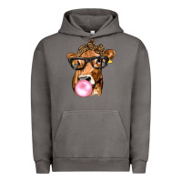 Pigment Tornado Cow Lick with Leopard Bandana Urban Hoodie - texasbilliewilder
