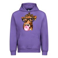 Tulip Cow Lick with Leopard Bandana Urban Hoodie - texasbilliewilder