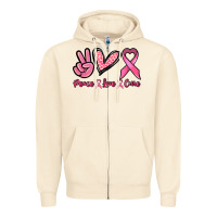 Sandshell Peace love cure Zipper Hoodie - NancyCooperArtShop