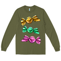 Army Green colorful candies Long Sleeve Tee - AdoDesignShop