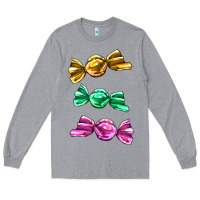 Heather Grey colorful candies Long Sleeve Tee - AdoDesignShop
