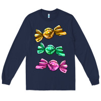 Navy colorful candies Long Sleeve Tee - AdoDesignShop