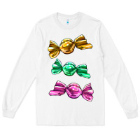 White colorful candies Long Sleeve Tee - AdoDesignShop
