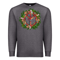 Charcoal Heather Christmas peace Premium Sweatshirt - MaliasSmallBusiness