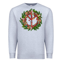 Heather Grey Christmas peace Premium Sweatshirt - MaliasSmallBusiness
