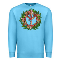 Ocean Blue Christmas peace Premium Sweatshirt - MaliasSmallBusiness