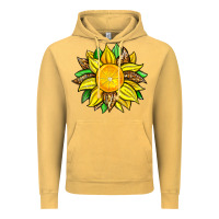 Vintage Mustard lemon sunflower Vintage Hoodie - Zillion Design Studio