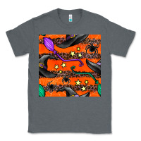 Charcoal Heather halloween witch hats leopard seamless pattern Classic Tee - BundleAndBundleShop