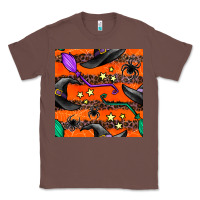 Chestnut halloween witch hats leopard seamless pattern Classic Tee - BundleAndBundleShop