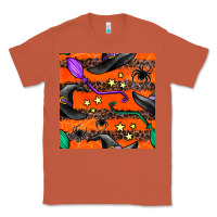 Copper halloween witch hats leopard seamless pattern Classic Tee - BundleAndBundleShop