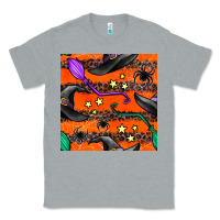 Heather Grey halloween witch hats leopard seamless pattern Classic Tee - BundleAndBundleShop