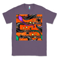 Lavender halloween witch hats leopard seamless pattern Classic Tee - BundleAndBundleShop