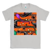 Moon Dust halloween witch hats leopard seamless pattern Classic Tee - BundleAndBundleShop