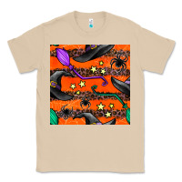 Mushroom halloween witch hats leopard seamless pattern Classic Tee - BundleAndBundleShop