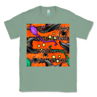 Sage halloween witch hats leopard seamless pattern Classic Tee - BundleAndBundleShop