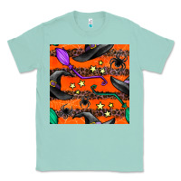 Seafoam halloween witch hats leopard seamless pattern Classic Tee - BundleAndBundleShop