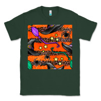 Sports Green halloween witch hats leopard seamless pattern Classic Tee - BundleAndBundleShop