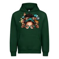 Forest Green american football messy bun Urban Hoodie - texasbilliewilder
