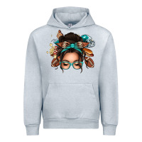 Heather Grey american football messy bun Urban Hoodie - texasbilliewilder