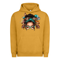 American Football Messy Bun Urban Hoodie | Teevron