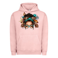 Pigment Salmon american football messy bun Urban Hoodie - texasbilliewilder