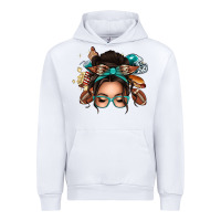 White american football messy bun Urban Hoodie - texasbilliewilder