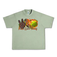 Oil Green peace love tennis Urban Heavy Tee - RacoonDesign